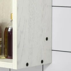 Armario de baño Orquídea Kleankin con espejo + 2 compartimentos blanco 65x63x15 cm