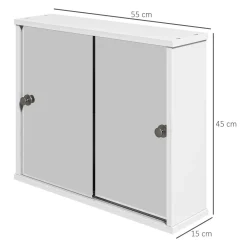 Armario de baño Purpurita Kleankin con espejo blanco brillo 45x55x15 cm