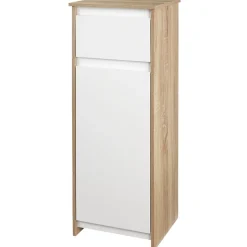 Armario de baño Yuli Kleankin con 2 estantes natural/blanco 90x32,6x30 cm