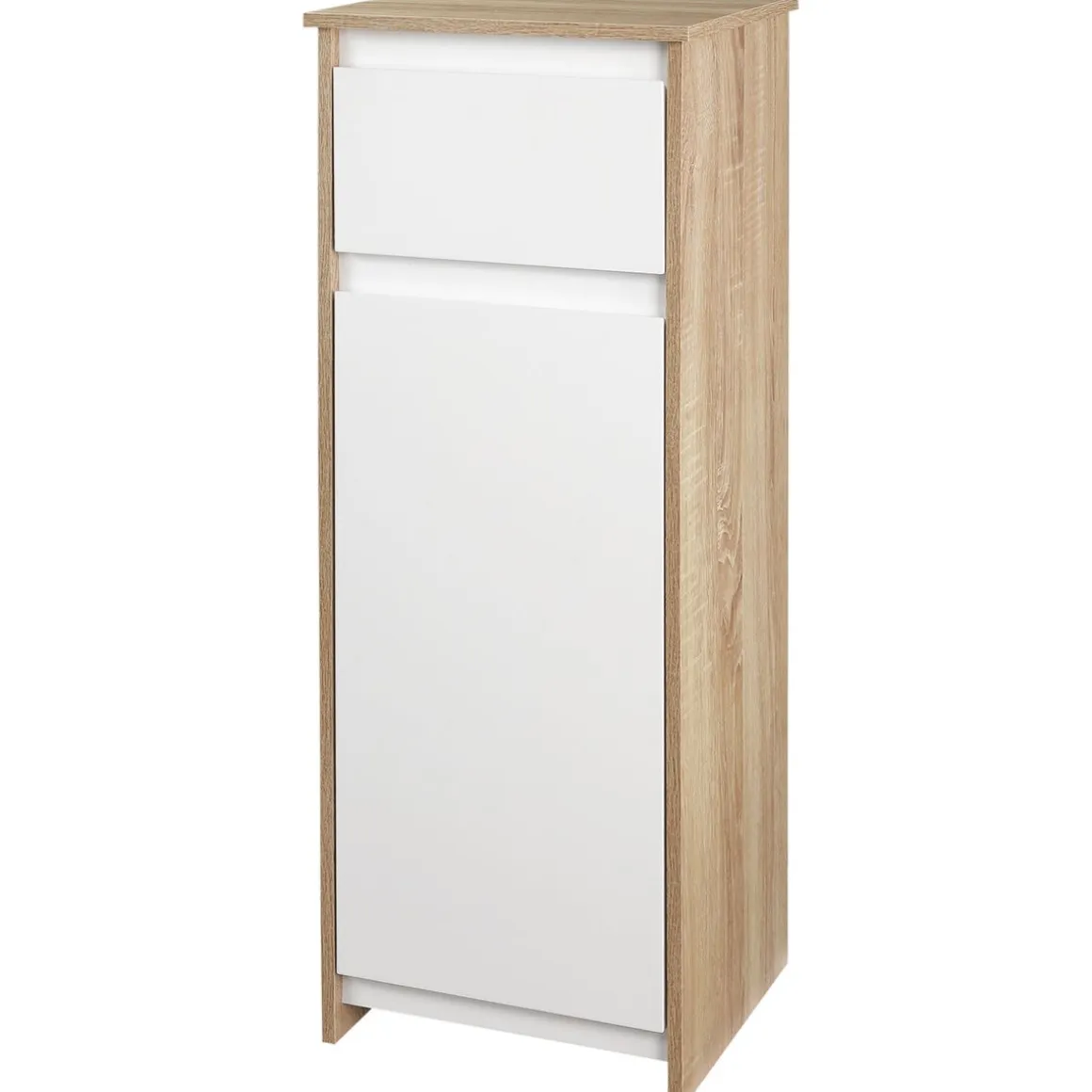 Armario de baño Yuli Kleankin con 2 estantes natural/blanco 90x32,6x30 cm