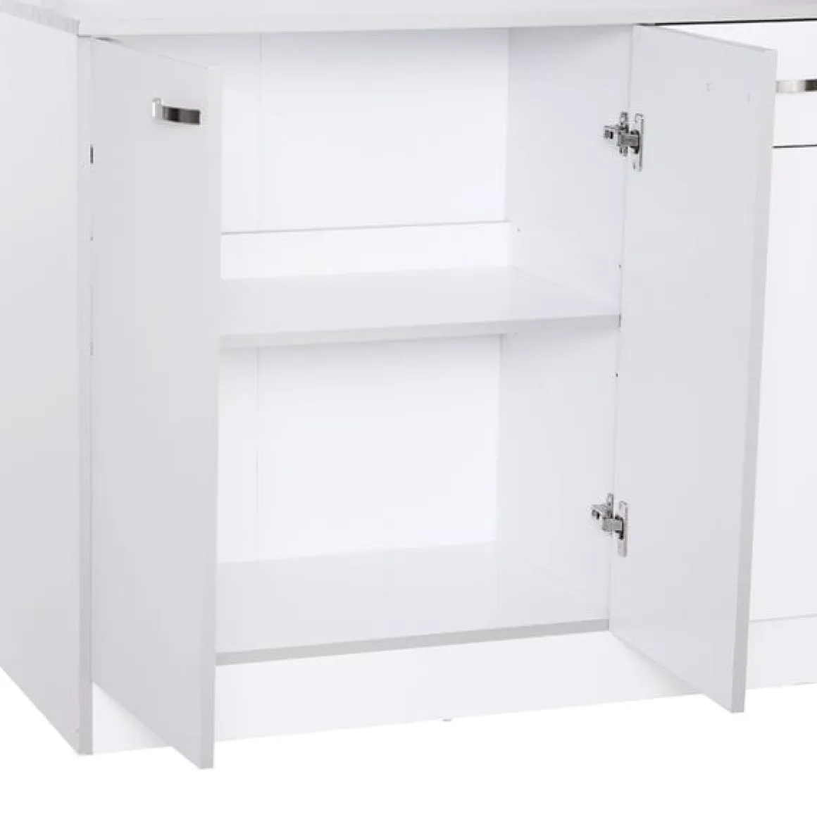 Armario de cocina Homcom 6 puertas+cajón blanco/gris 180x101x39 cm