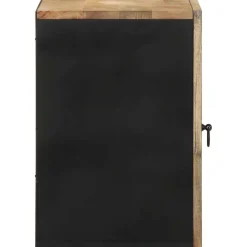 Armario de pared Delta con puerta negro/natural 48x38x33,5 cm