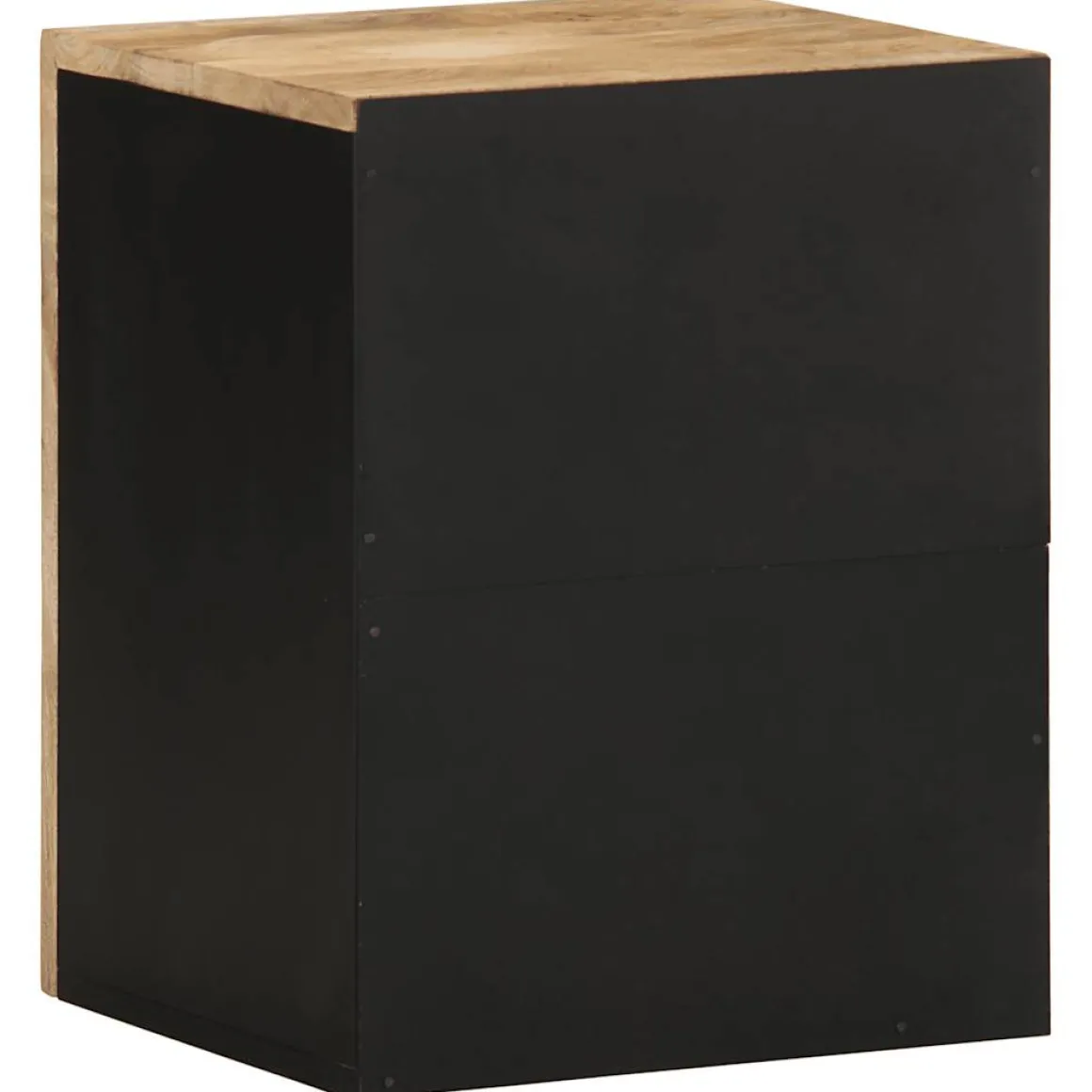 Armario de pared Delta con puerta negro/natural 48x38x33,5 cm