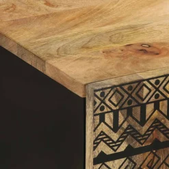 Armario de pared Delta con puerta negro/natural 48x38x33,5 cm