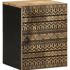 Armario de pared Delta con puerta negro/natural 48x38x33,5 cm