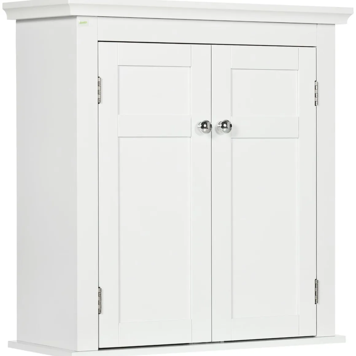 Armario de pared Trafalgar Kleankin 2 puertas + estantes ajustables blanco 60x58x24 cm