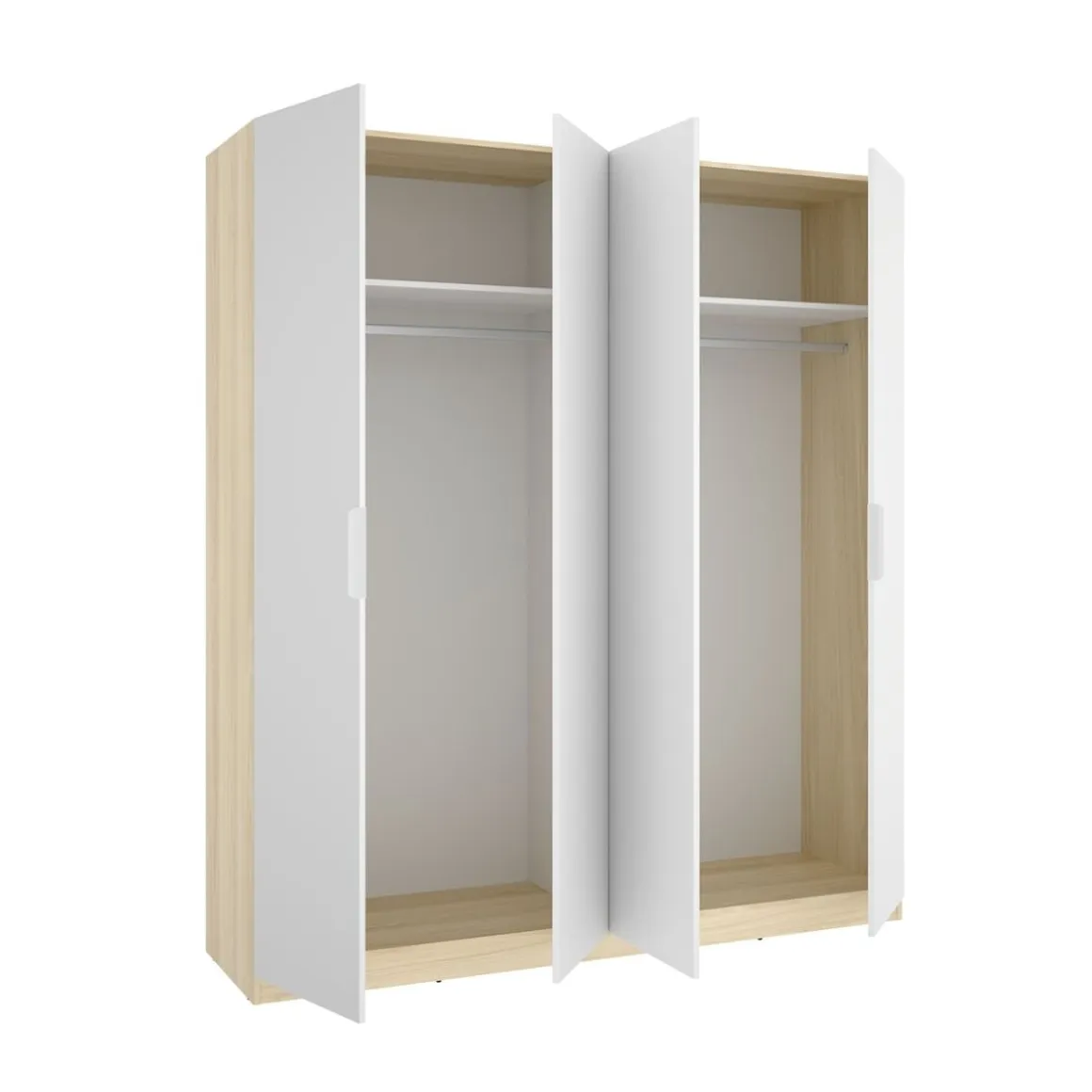 Armario Emax 4 puertas abatibles 203,5x182,1x51,4 cm