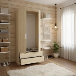 Armario Emax 2 puertas batientes y 2 cajones 203,5x91x51,4 cm