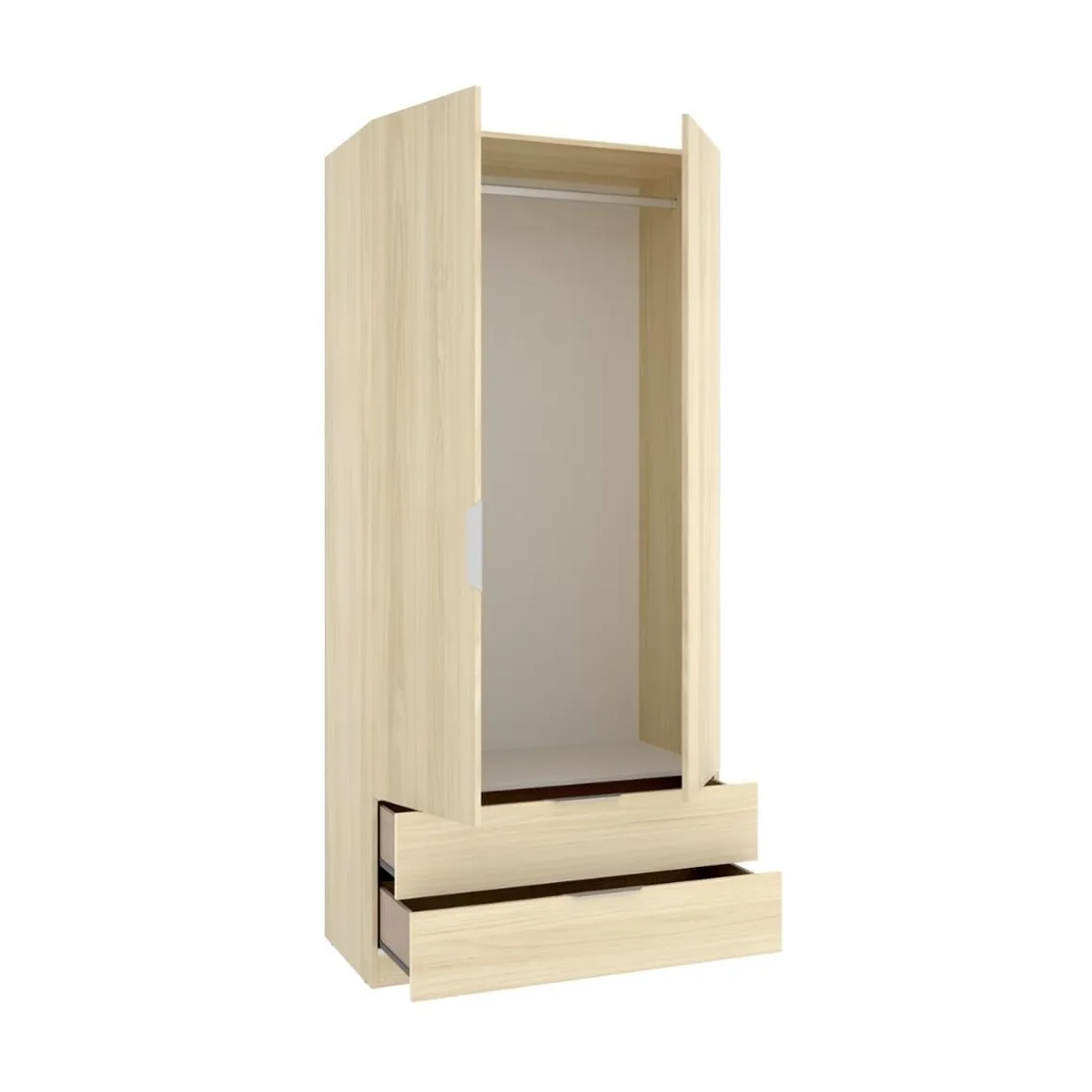 Armario Emax 2 puertas batientes y 2 cajones 203,5x91x51,4 cm