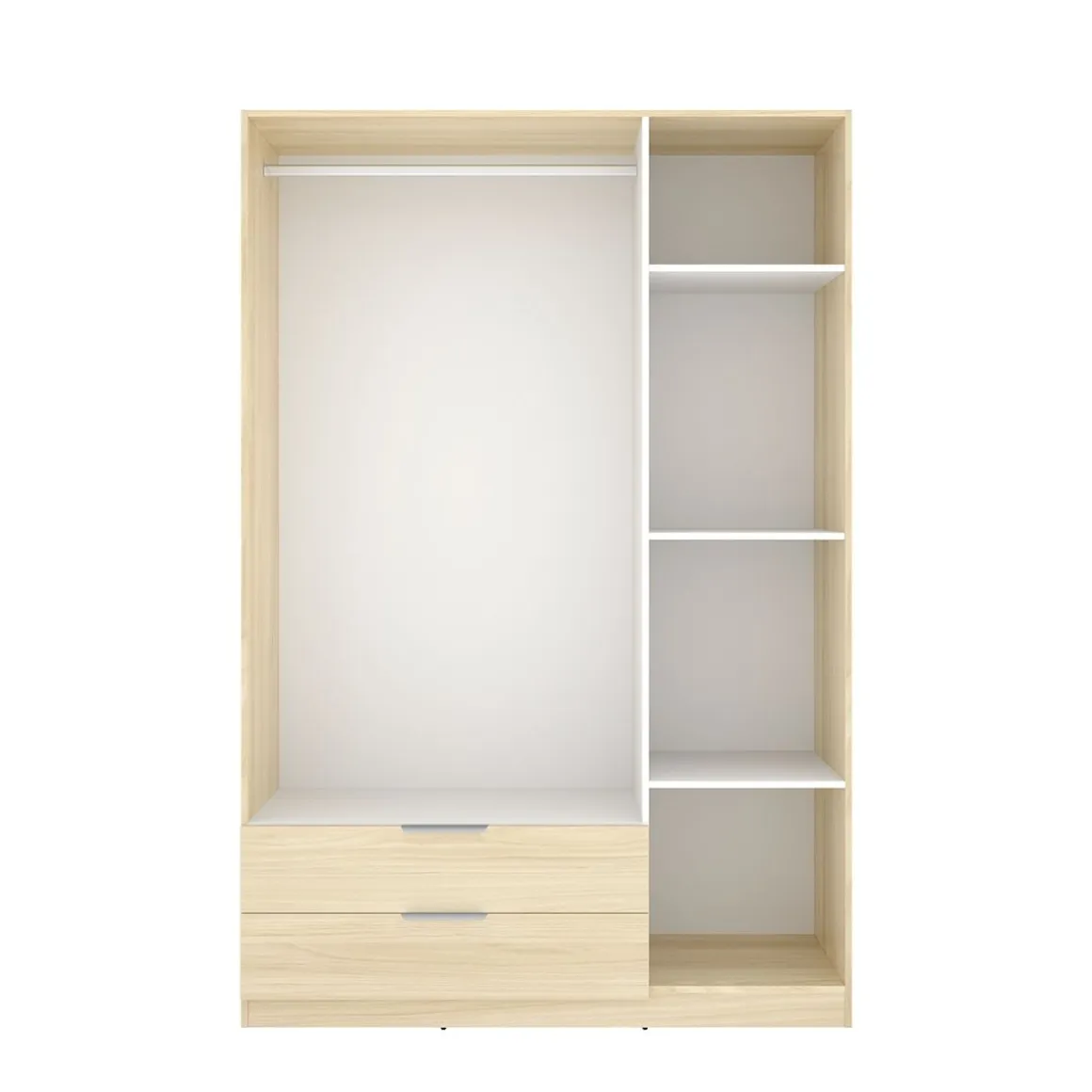 Armario Emax 3 puertas con 2 cajones 203,5x136,6x51,4 cm