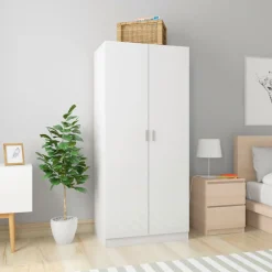 Armario Enara 2 puertas diseño minimalista 180x80x52 cm