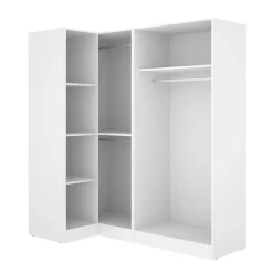 Armario esquinero Essen 4 puertas batientes blanco 184x173,5x90,5 cm