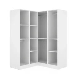 Armario esquinero Essen 4 puertas batientes blanco 184x133x131 cm