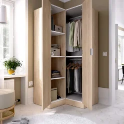 Armario esquinero Essen 2 puertas 184,2x92,5x90,5 cm