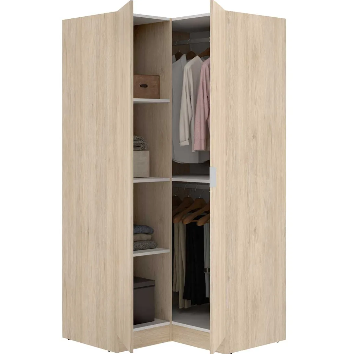 Armario esquinero Essen 2 puertas 184,2x92,5x90,5 cm