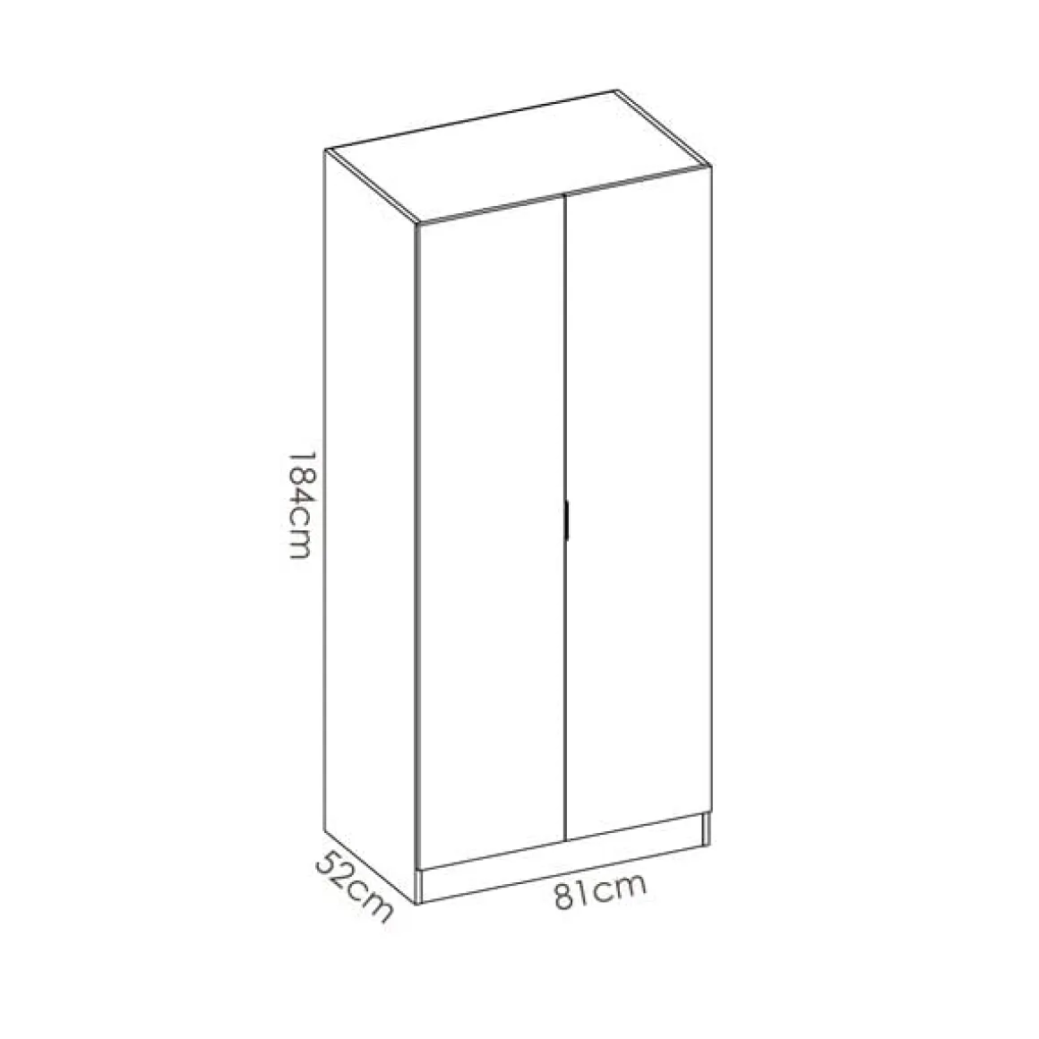 Armario Essen 2 puertas abatibles 184x81x52