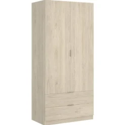 Armario Essen 2 puertas abatibles con 2 cajones 184x81x52 cm