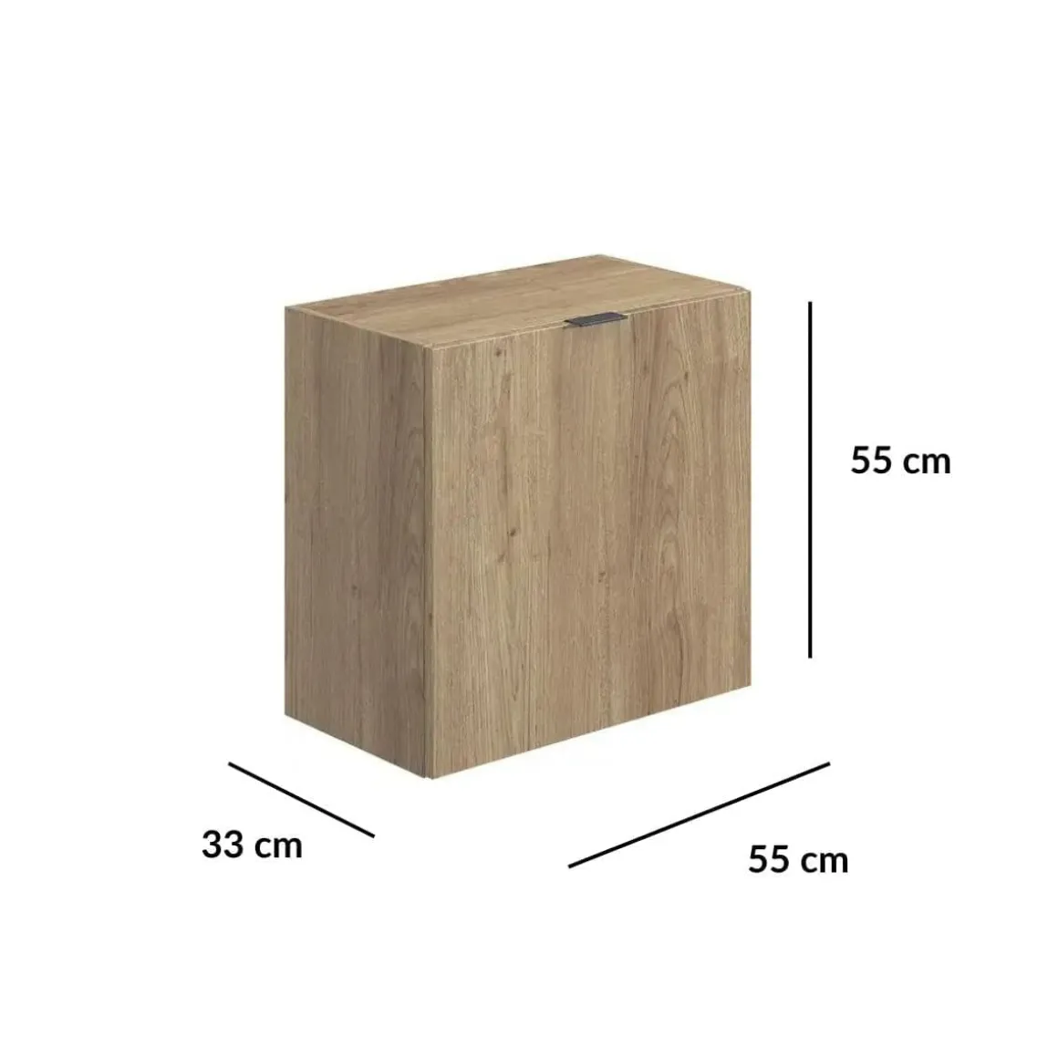 Armario Italia puerta + 1 estante marrón 55x55x33 cm