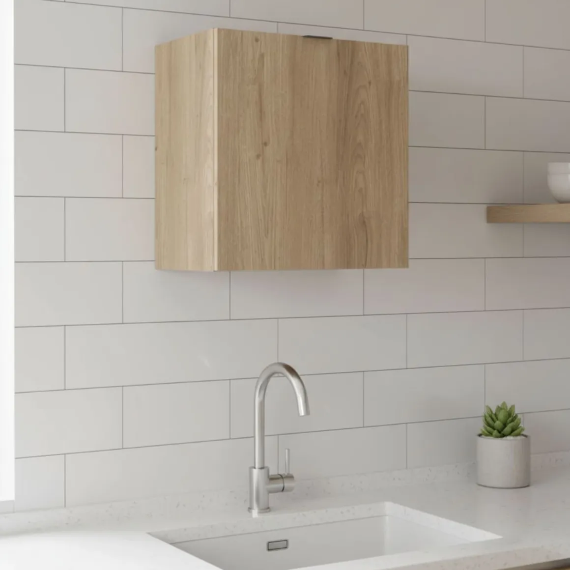 Armario Italia puerta + 1 estante marrón 55x55x33 cm