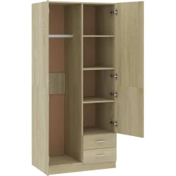 Armario Kei 2 puertas + 2 cajones 180x80x52 cm
