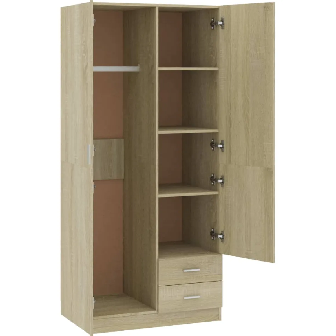 Armario Kei 2 puertas + 2 cajones 180x80x52 cm