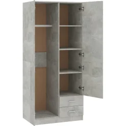 Armario Kei 2 puertas + 2 cajones 180x80x52 cm