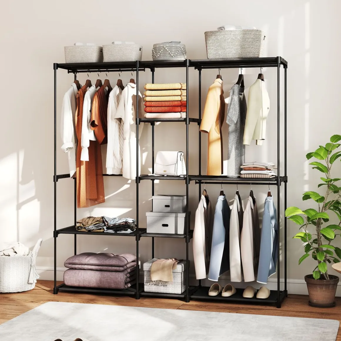 Armario Liora Homcom 8 estantes 185x43x182 cm