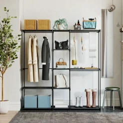 Armario Liora Homcom 8 estantes 185x43x182 cm