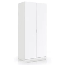 Armario Low Cost 2 puertas blanco 180x81,5x52 cm