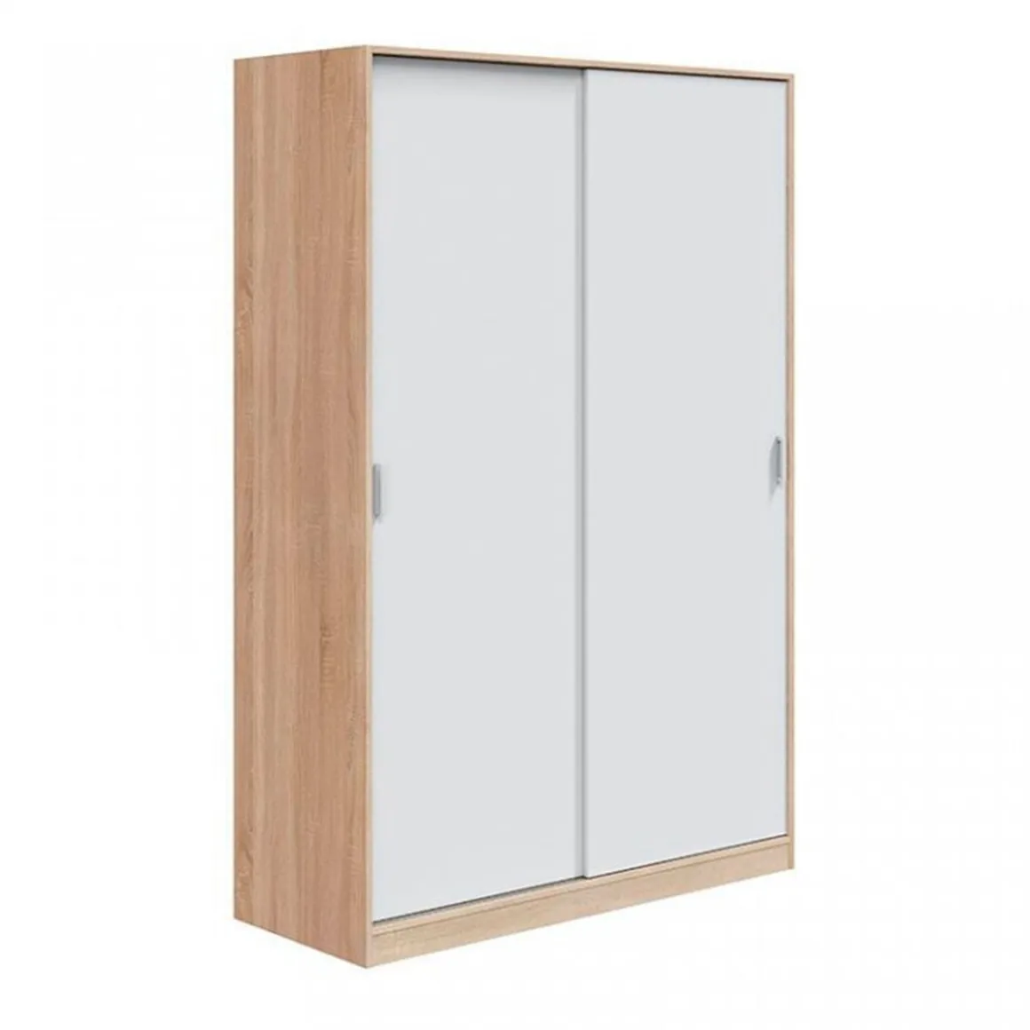 Armario Luca 2 puertas correderas blanco/natural 200x120x50 cm