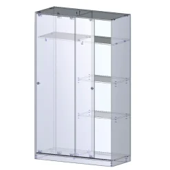 Armario Luca 2 puertas correderas blanco/natural 200x120x50 cm
