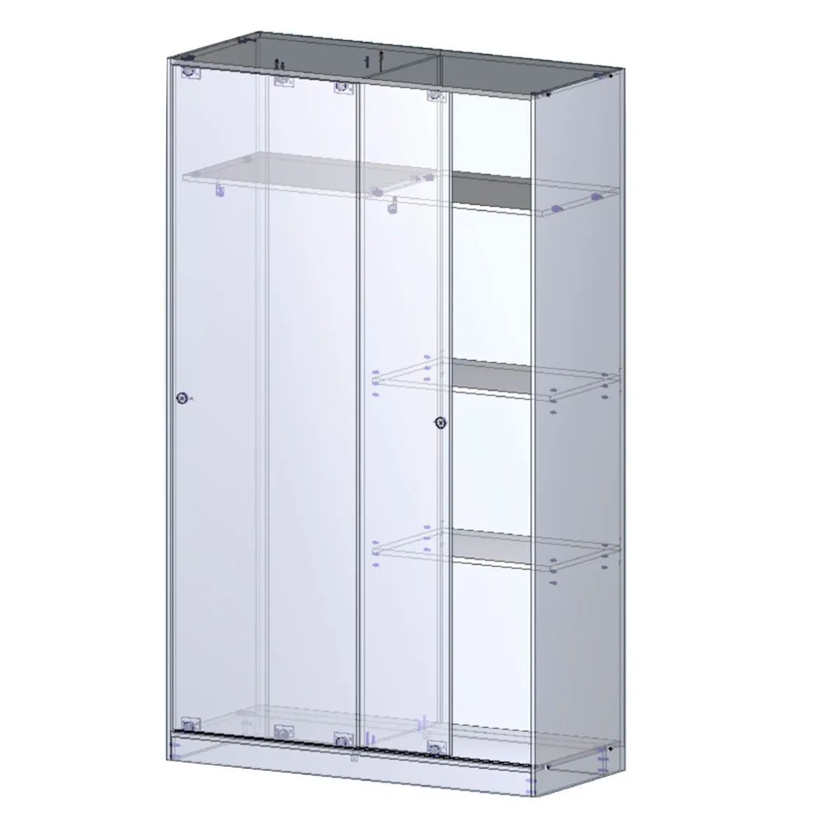 Armario Luca 2 puertas correderas blanco/natural 200x120x50 cm