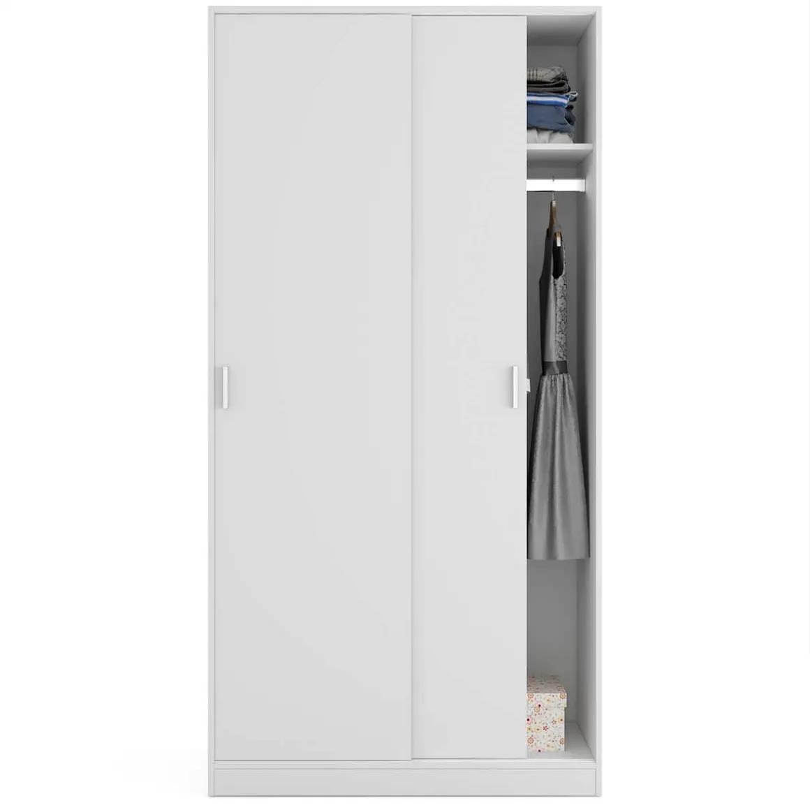 Armario Max 2 puertas correderas blanco 200x100x52 cm