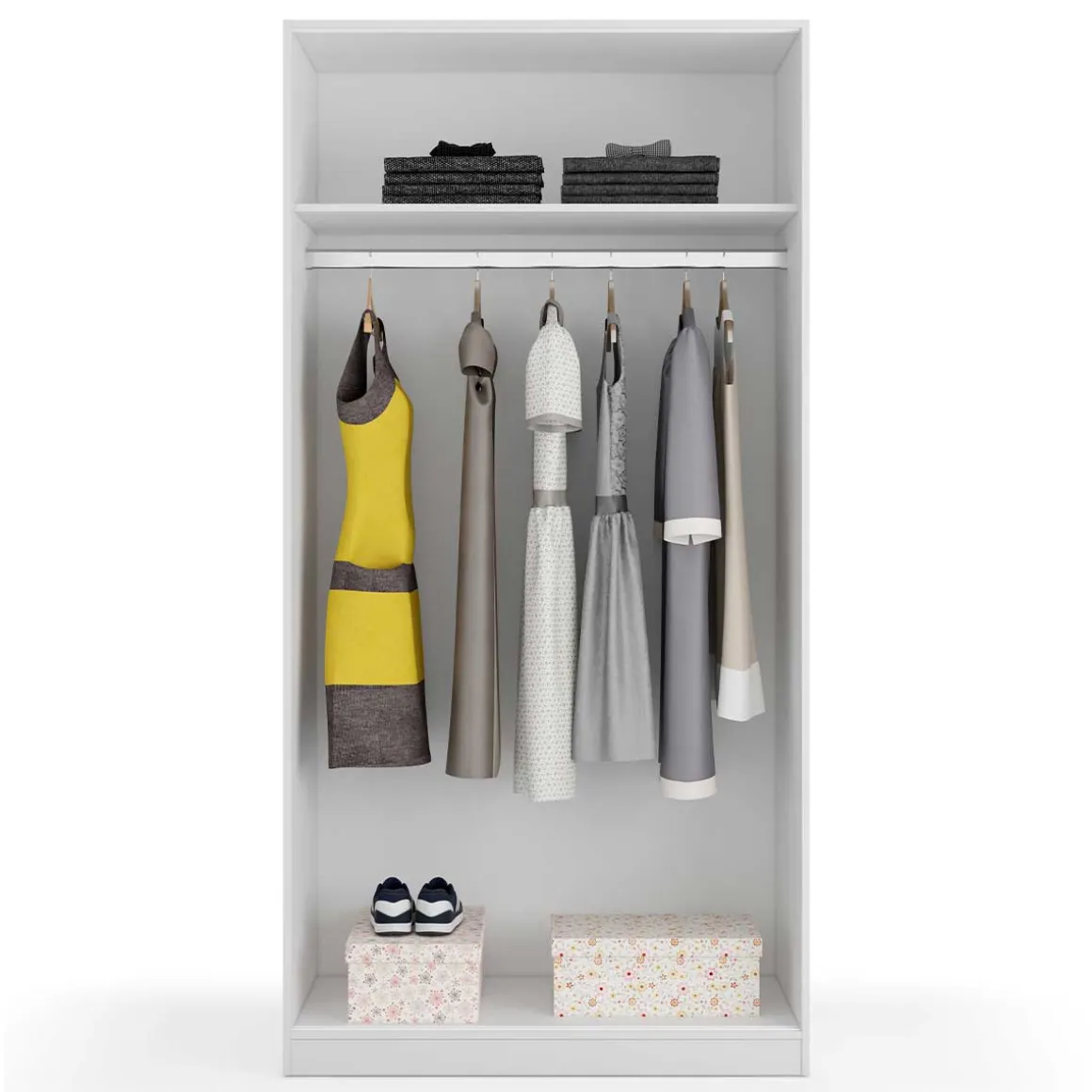 Armario Max 2 puertas correderas blanco 200x100x52 cm