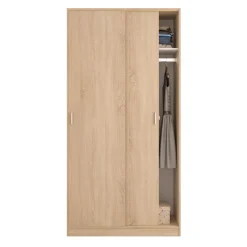 Armario Max 2 puertas correderas roble 200x100x50 cm