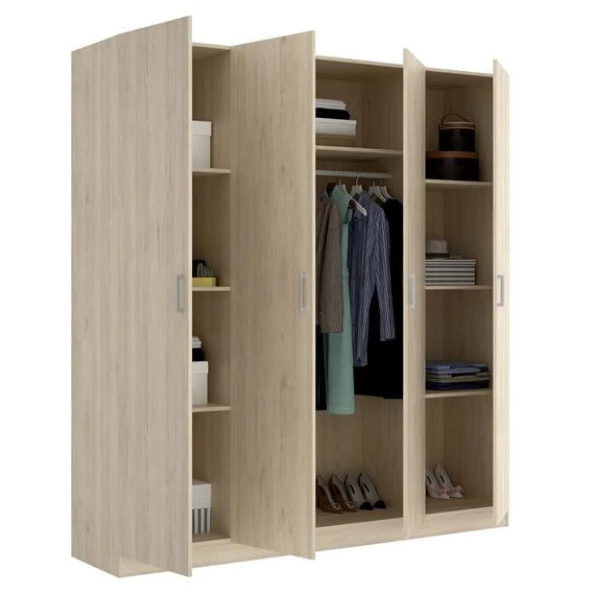 Armario Maxi 4 puertas abatibles 215x200,8x52 cm