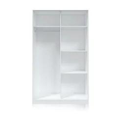 Armario Noon Plus 2 puertas correderas blanco/cemento 200x120x50 cm