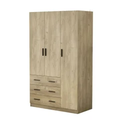 Armario Nortes 3 puertas con 3 cajones 200x120x58 cm