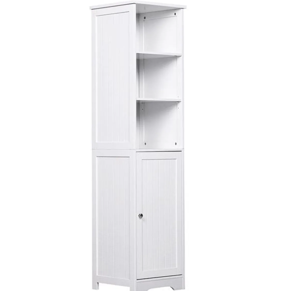 Armario para baño con estantes blanco 160x40x38 cm