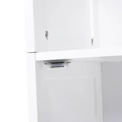 Armario para baño con estantes blanco 160x40x38 cm