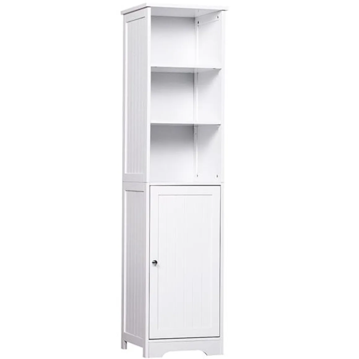 Armario para baño con estantes blanco 160x40x38 cm