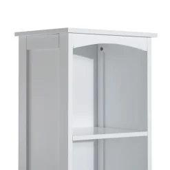 Armario para baño con estantes blanco 170x34x24 cm