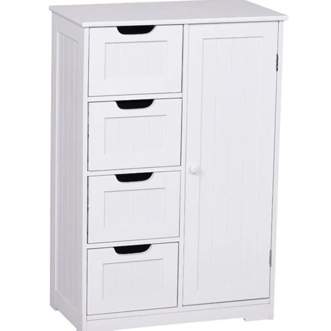 Armario para baño multifuncional madera blanco 83x56x30 cm
