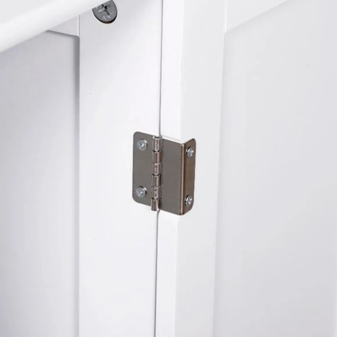 Armario para baño multifuncional madera blanco 83x56x30 cm