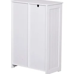 Armario para baño multifuncional madera blanco 83x56x30 cm