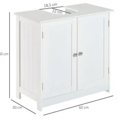 Armario para debajo del lavabo blanco 60x60x30 cm