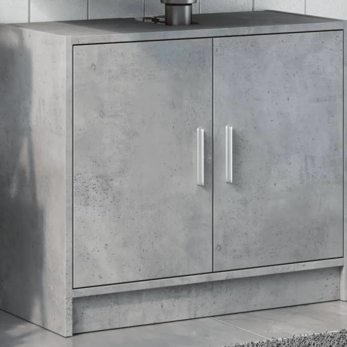 Armario para lavabo Duende 2 puertas blanco 55x63x29 cm