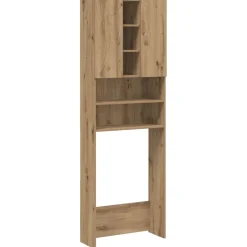 Armario para lavadora Nemo 2 puertas + 5 compartimentos 190x64x25,5 cm