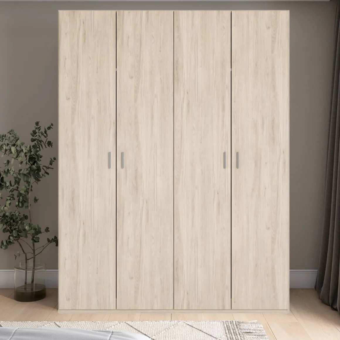 Armario River 4 puertas abatibles 197,5x150,4x52,6 cm