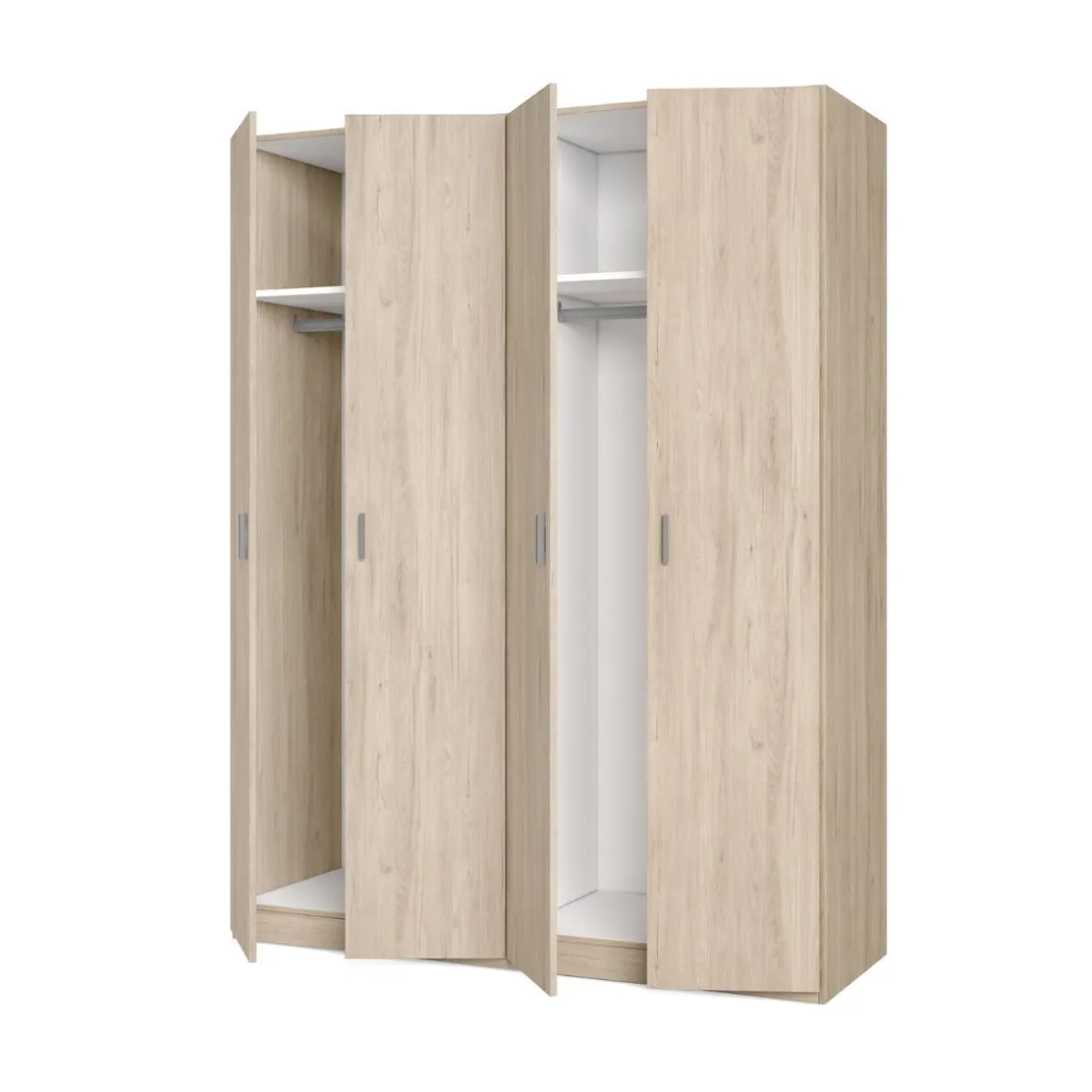 Armario River 4 puertas abatibles 197,5x150,4x52,6 cm